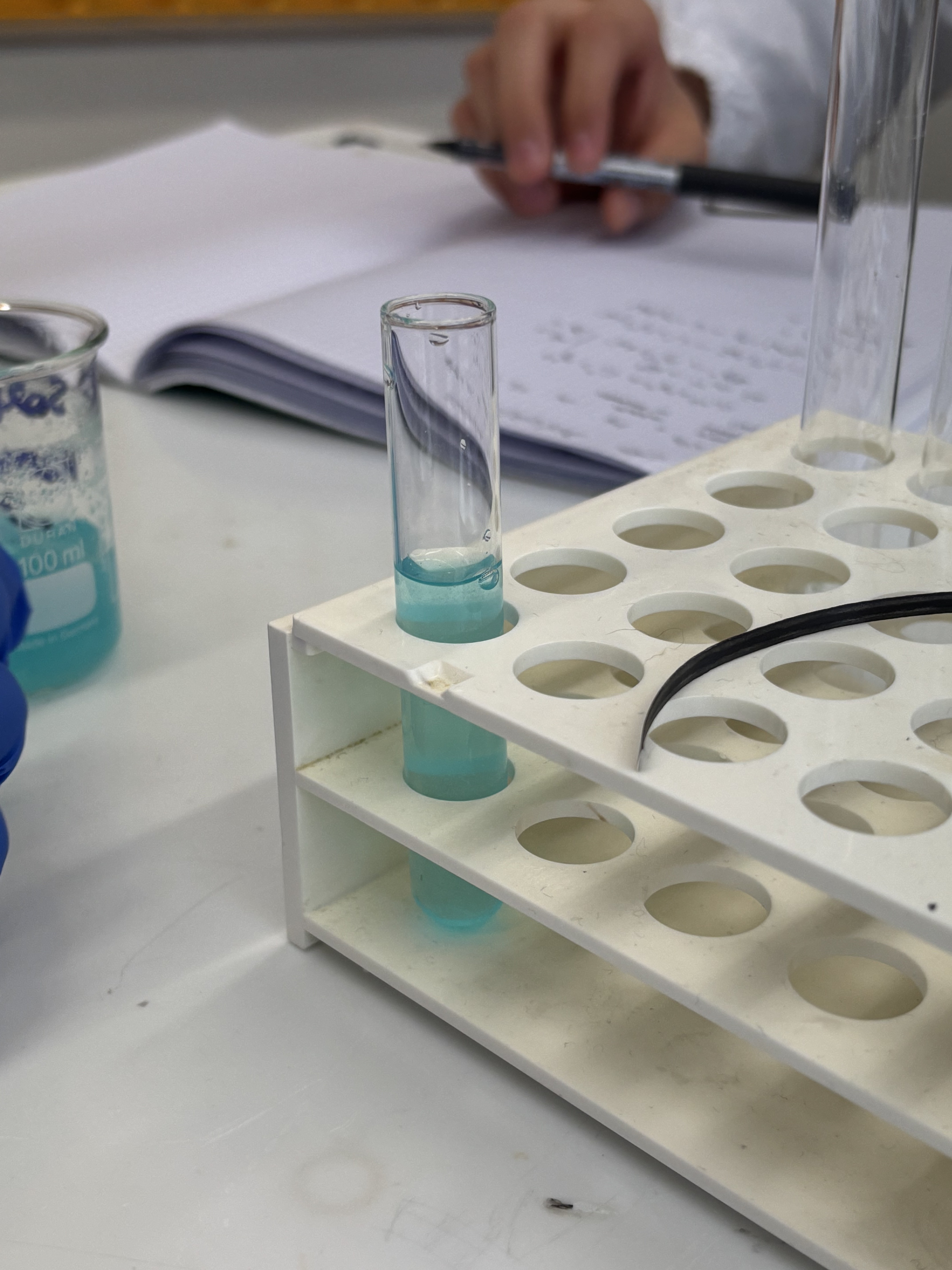 Soluzione di CuSO4 in provetta